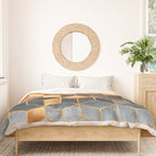 Golden Gradient Cubes Duvet Cover Gallery Image 3