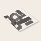 Black Ink Paint Brush Strokes Wiggles Mid Century Modern Notebook Gallery Image 2