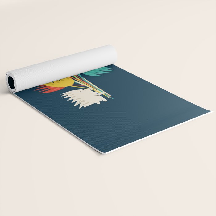 Hedgehog with flowers Yoga Mat Gallery Image 2