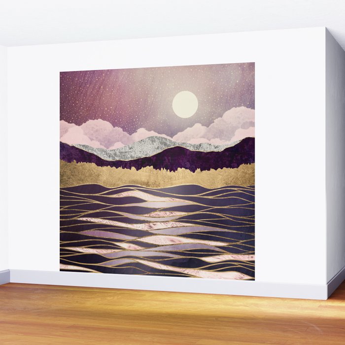 Lunar Waves Wall Mural Gallery Image 2