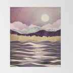 Lunar Waves Throw Blanket Gallery Image 2