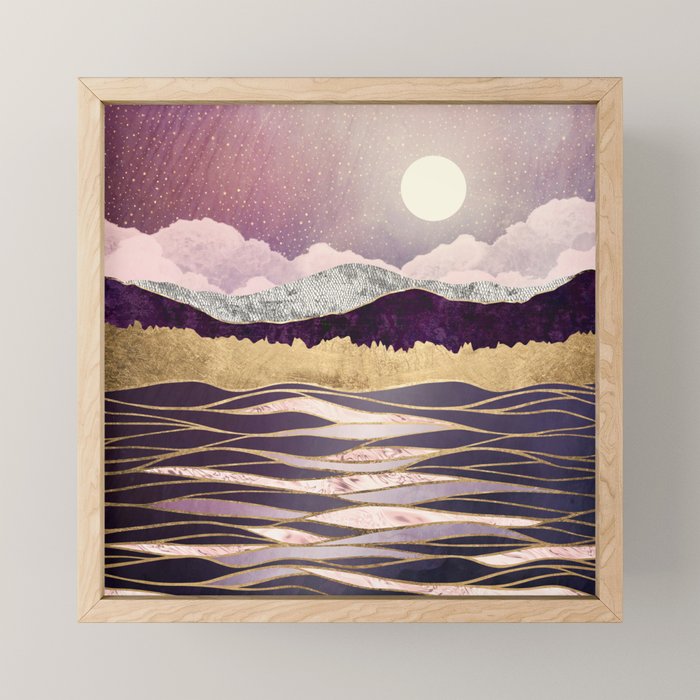 Lunar Waves Mini Art Print Gallery Image 1