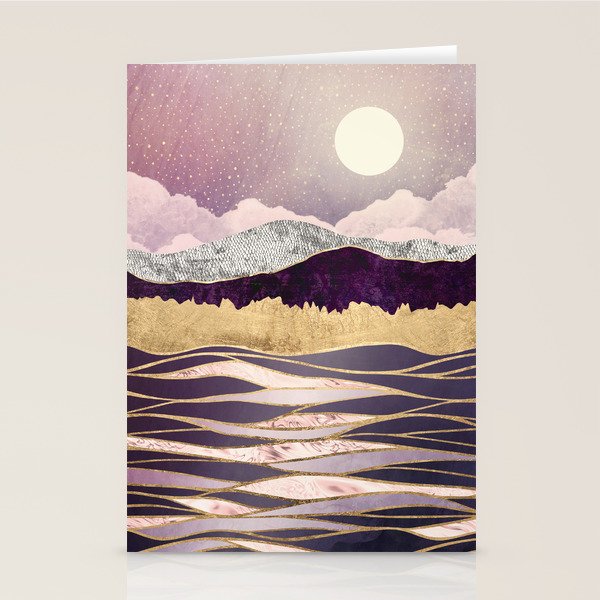Lunar Waves Stationery Card Gallery Image 2