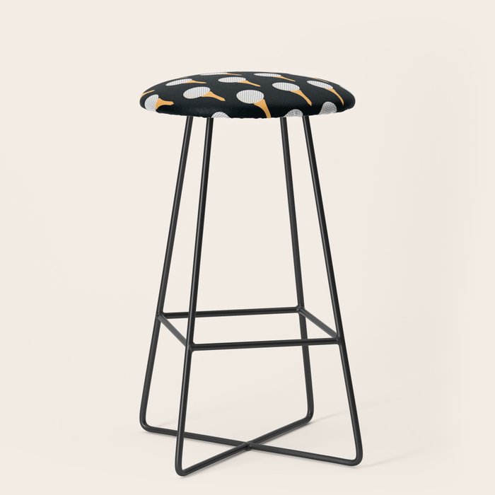 Golf Ball & Tee Pattern (Black) Stool Gallery Image 1