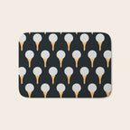 Golf Ball & Tee Pattern (Black) Bath Mat Gallery Image 1
