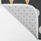 Golf Ball & Tee Pattern (Black) Bath Mat Gallery Image 2