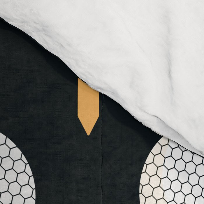 Golf Ball & Tee Pattern (Black) Comforter Gallery Image 4