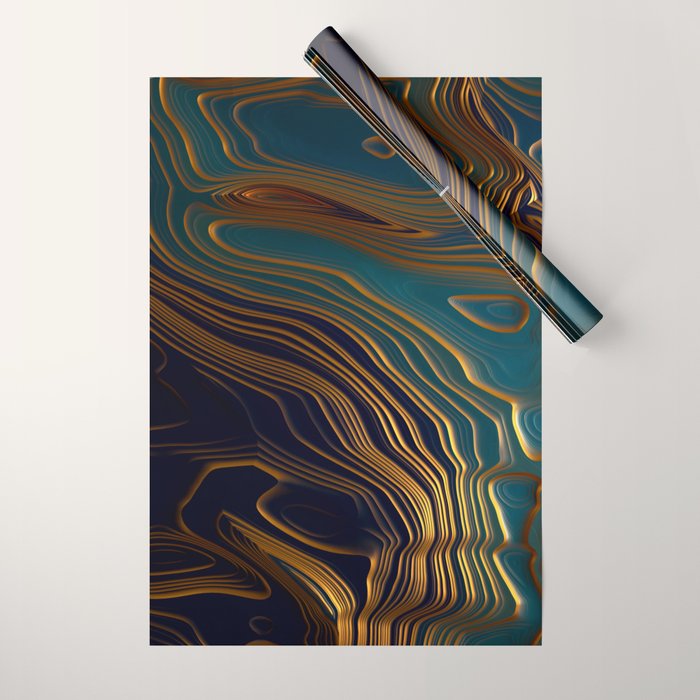 Peacock Ocean Wrapping Paper Gallery Image 1