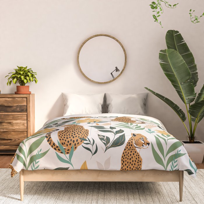 Spring Cheetah Pattern I - Green and Yellow Comforter Gallery Image 3