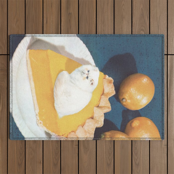 Lemon Meow Pie - Cat Meringue Outdoor Rug Gallery Image 1