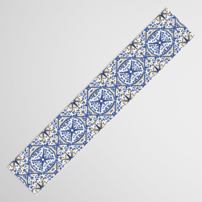 Intricate nature circular tiles B24 Table Runner Gallery Image 3