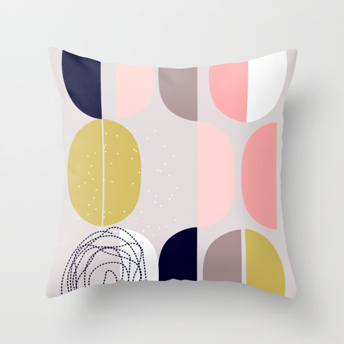 Scandinavian abstract Throw Pillow Gallery Image 6