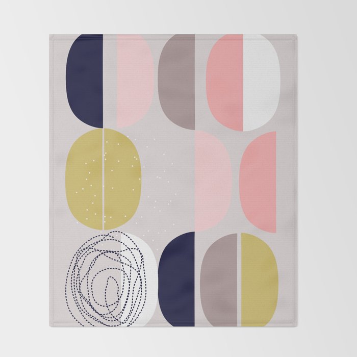 Scandinavian abstract Throw Blanket Gallery Image 2