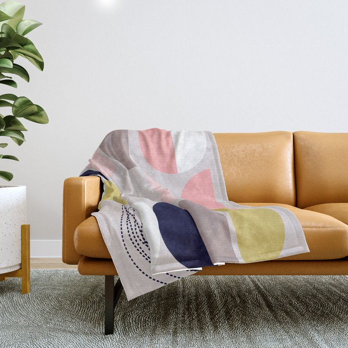 Scandinavian abstract Throw Blanket Gallery Image 1