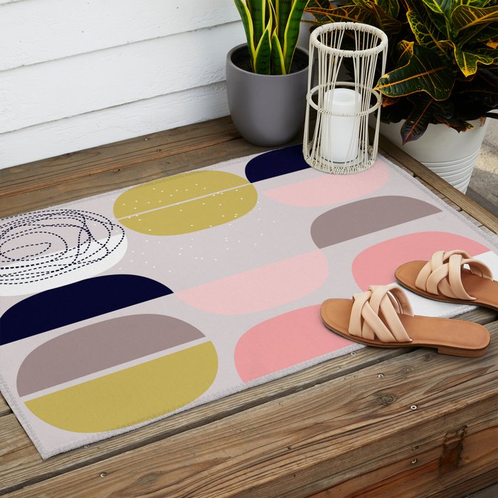 Scandinavian abstract Outdoor Rug Gallery Image 2