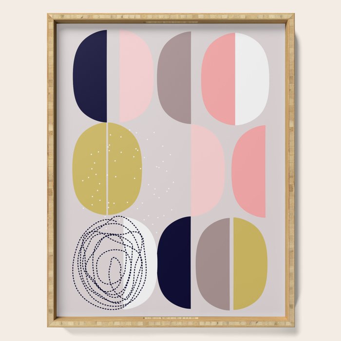 Scandinavian abstract Serving Tray Gallery Image 1