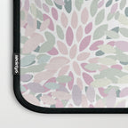 Festive, Floral Prints, Pink and Green, Modern Print Art Laptop Sleeve Gallery Image 3