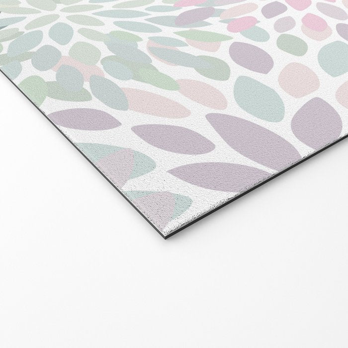 Festive, Floral Prints, Pink and Green, Modern Print Art Welcome Mat Gallery Image 2
