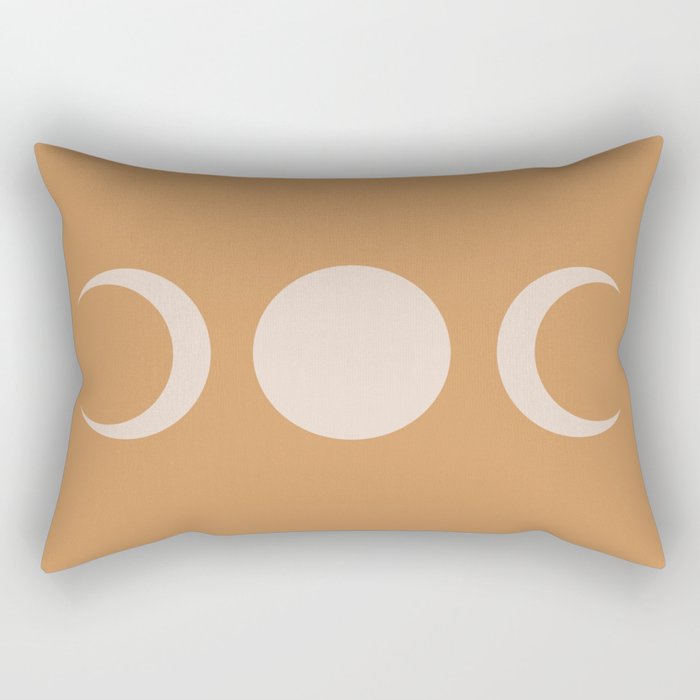 Moon Shapes Minimalism - Desert Sand Rectangular Pillow Gallery Image 2