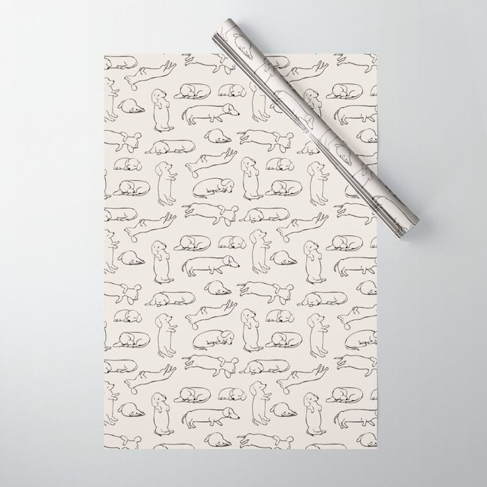 More Sleep Dachshund Wrapping Paper Gallery Image 1