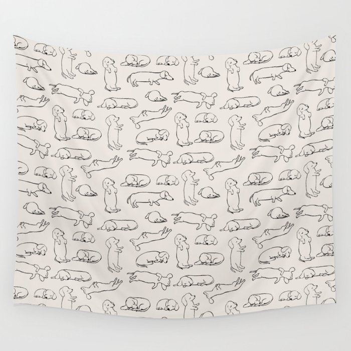 More Sleep Dachshund Wall Tapestry Gallery Image 4