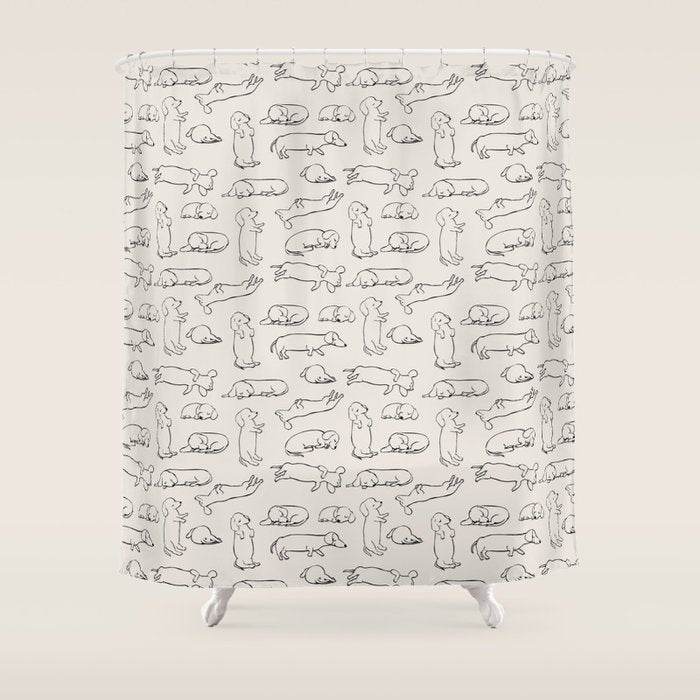 More Sleep Dachshund Shower Curtain Gallery Image 1
