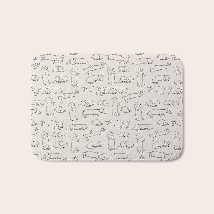 More Sleep Dachshund Bath Mat Gallery Image 1