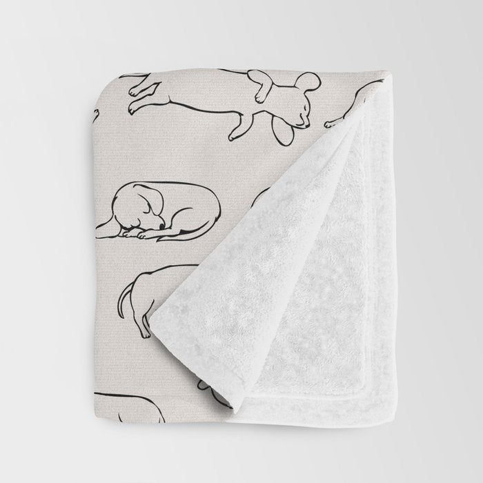 More Sleep Dachshund Throw Blanket Gallery Image 3