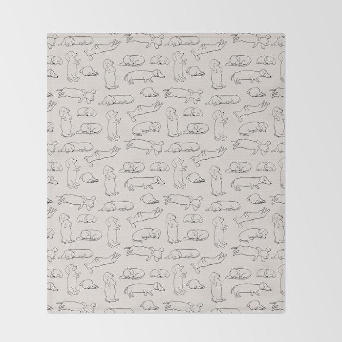 More Sleep Dachshund Throw Blanket Gallery Image 2