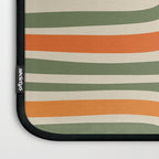 Retro Abstract Boho Confaab Vertical Pattern in Mossy Olive Green Orange Beige Laptop Sleeve Gallery Image 3