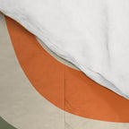 Retro Abstract Boho Confaab Vertical Pattern in Mossy Olive Green Orange Beige Comforter Gallery Image 4