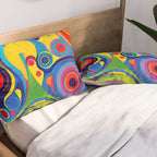 1960s Funky Psychedelic Abstract Pillow Sham Gallery Image 2