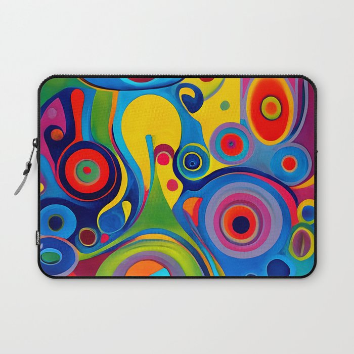 1960s Funky Psychedelic Abstract Laptop Sleeve Gallery Image 1
