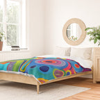 1960s Funky Psychedelic Abstract Duvet Cover Gallery Image 2
