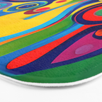 1960s Funky Psychedelic Abstract Bath Mat Gallery Image 3