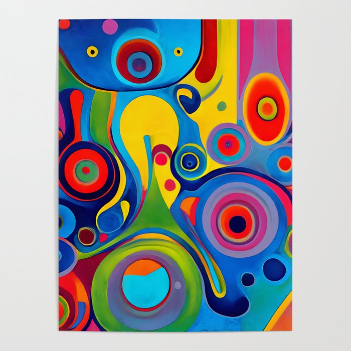 1960s Funky Psychedelic Abstract Poster Gallery Image 1