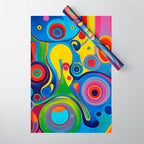 1960s Funky Psychedelic Abstract Wrapping Paper Gallery Image 1