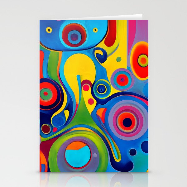 1960s Funky Psychedelic Abstract Stationery Card Gallery Image 2