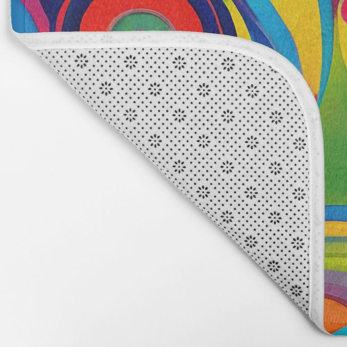 1960s Funky Psychedelic Abstract Bath Mat Gallery Image 2