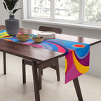 1960s Funky Psychedelic Abstract Table Runner Gallery Image 2