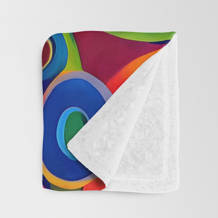 1960s Funky Psychedelic Abstract Throw Blanket Gallery Image 3