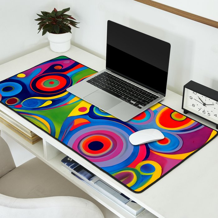 1960s Funky Psychedelic Abstract Desk Mat Gallery Image 2