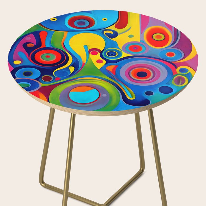 1960s Funky Psychedelic Abstract Side Table Gallery Image 2