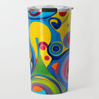 1960s Funky Psychedelic Abstract Travel Mug Gallery Image 1