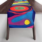 1960s Funky Psychedelic Abstract Table Runner Gallery Image 1