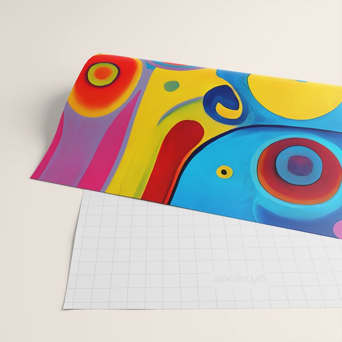 1960s Funky Psychedelic Abstract Wrapping Paper Gallery Image 2