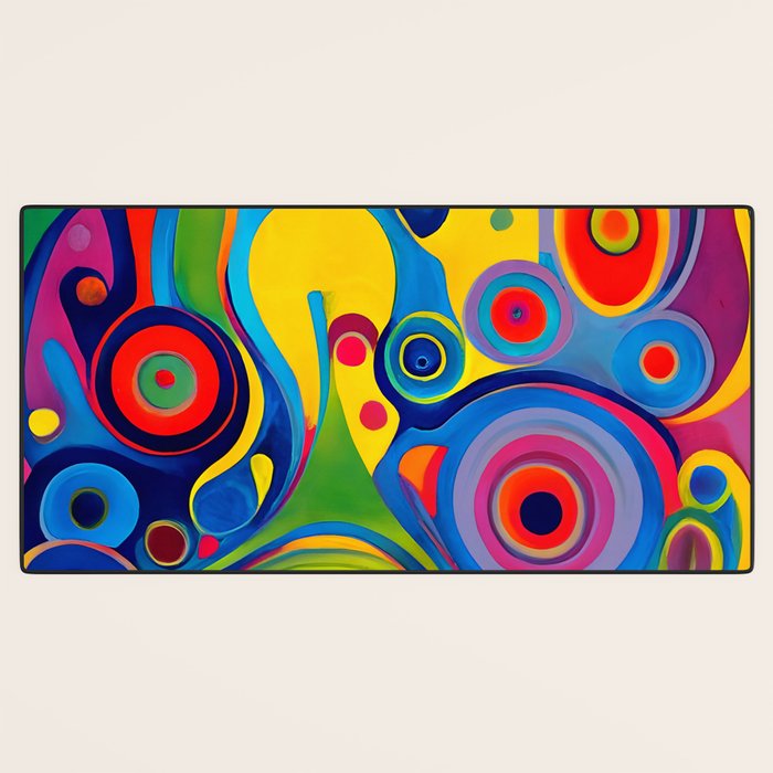 1960s Funky Psychedelic Abstract Desk Mat Gallery Image 3