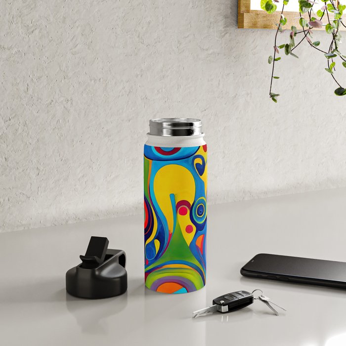 1960s Funky Psychedelic Abstract Water Bottle Gallery Image 4