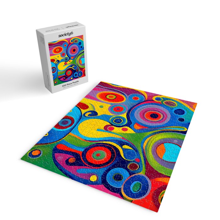 1960s Funky Psychedelic Abstract Jigsaw Puzzle Gallery Image 2