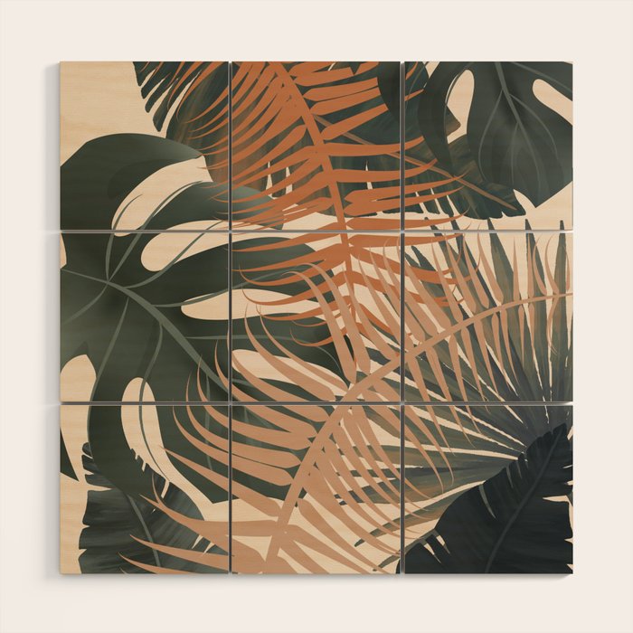 Abstract Tropical Art V Wood Wall Art Gallery Image 1
